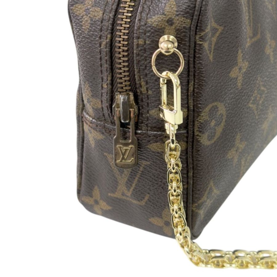 LOUIS VUITTON 中古 *自加鏈>送無品牌扣+無品牌鏈帶* 老花 斜揹袋-8