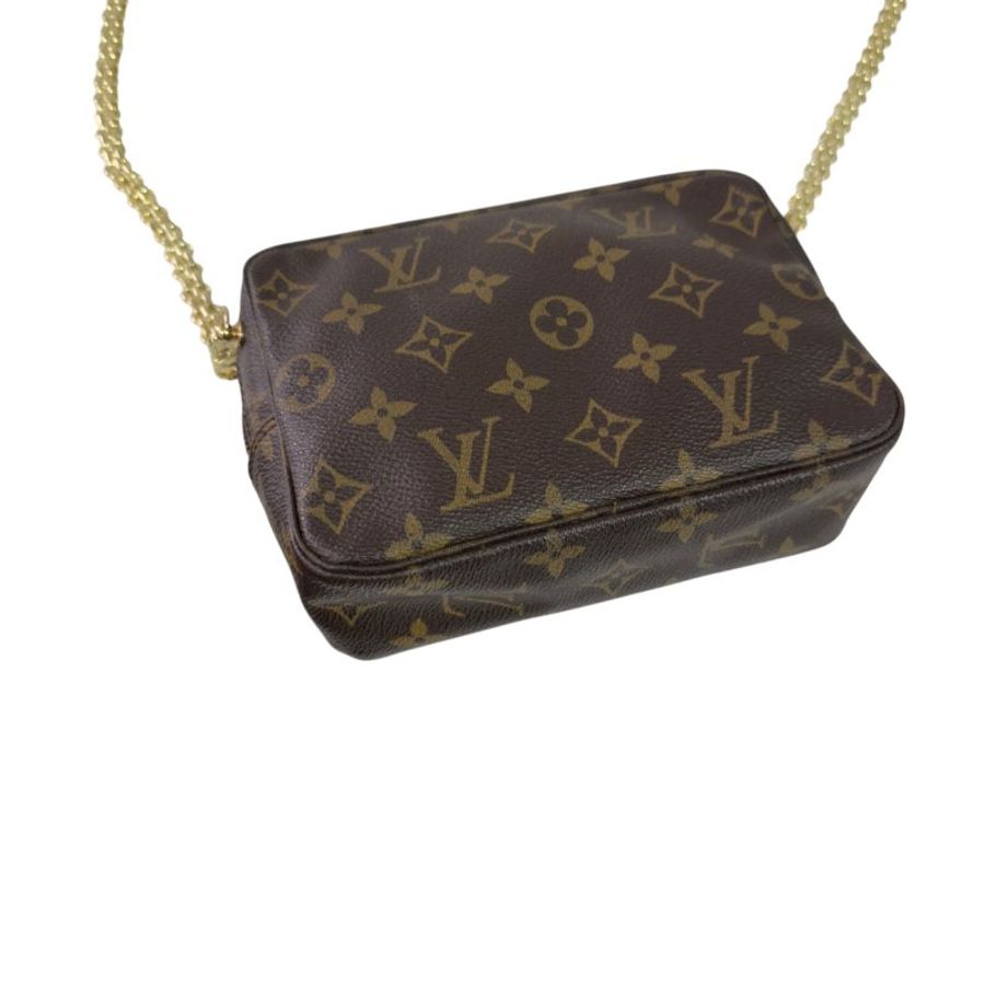 LOUIS VUITTON 中古 *自加鏈>送無品牌扣+無品牌鏈帶* 老花 斜揹袋-9