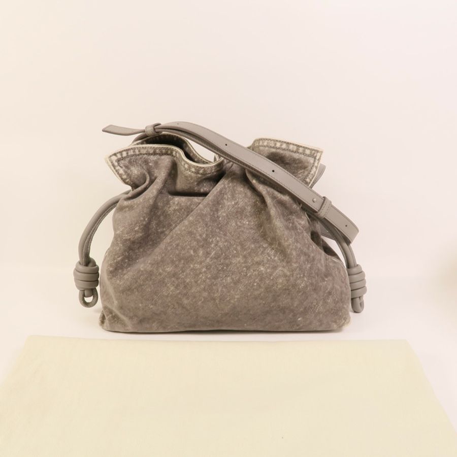 LOEWE 牛仔布Flamenco Medium肩背袋-10