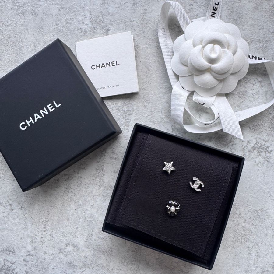 Chanel 香奈兒 迷你耳環 三件組-0
