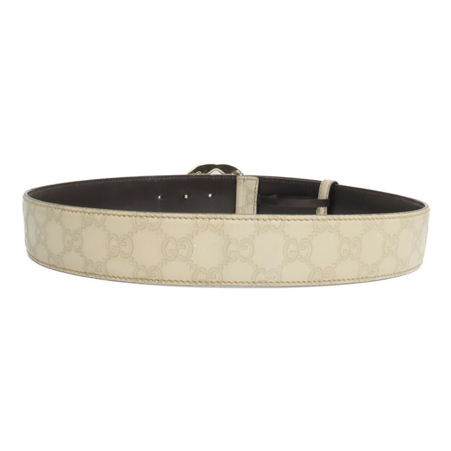 GUCCI 牛皮皮革Interlocking GG Belt皮帶-2