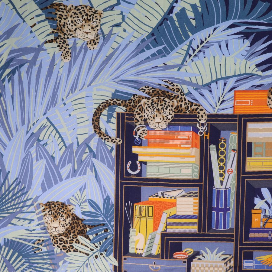 Hermès 愛馬仕 十二花豹 絲巾 披肩-4