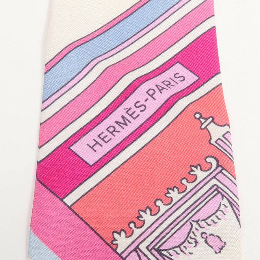 HERMES 絲質Twilly絲巾-4