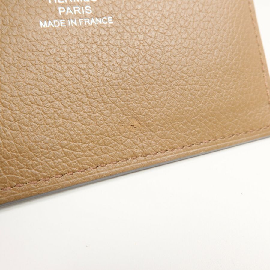 HERMES Evercolor皮革H Sellier Card Holder卡片套Alezan-6