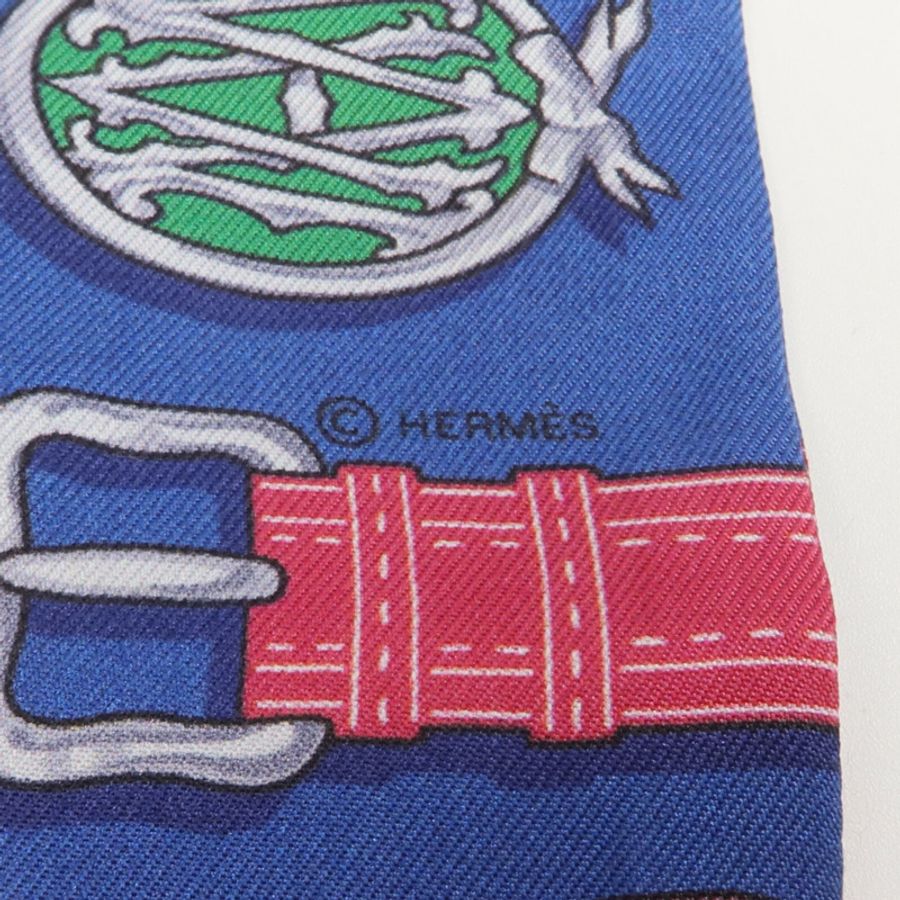HERMES 絲質Twilly絲巾-5