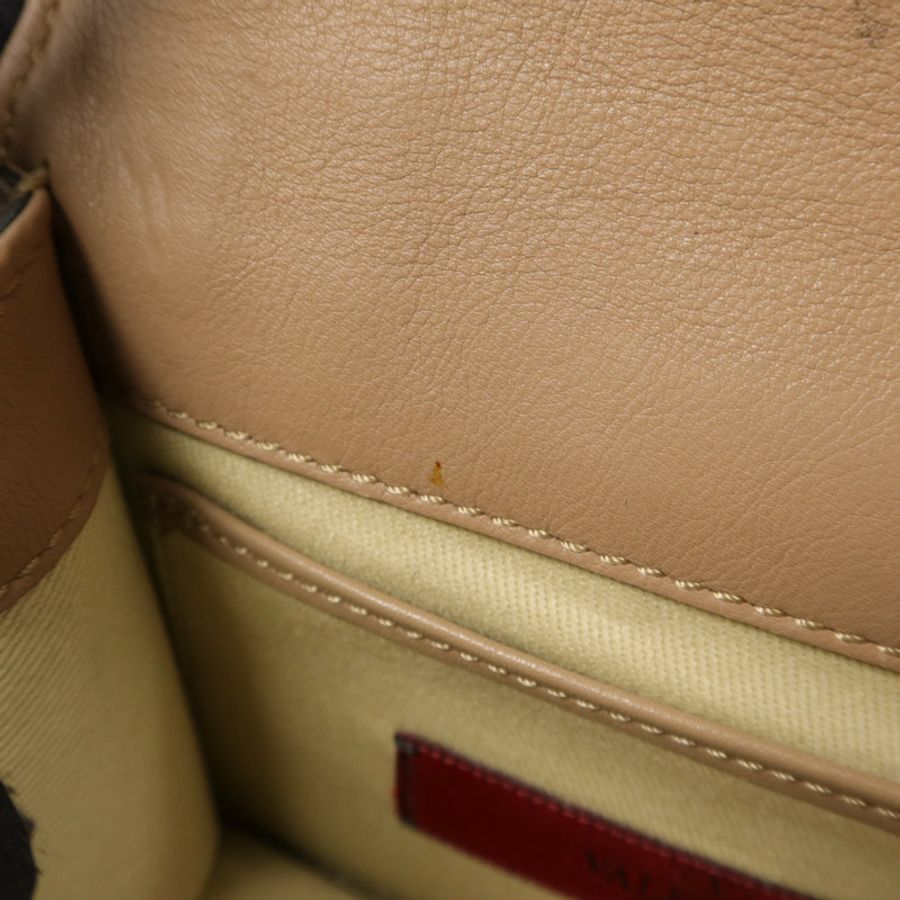 Valentino 牛皮皮革Rockstud Glam Lock Flap Bag鏈帶肩背袋-18