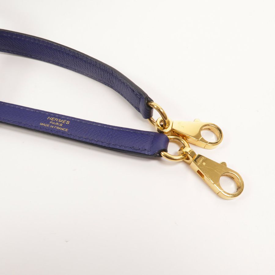 HERMES Epsom皮革Kelly 25手挽肩背兩用袋Bleu Encre-11