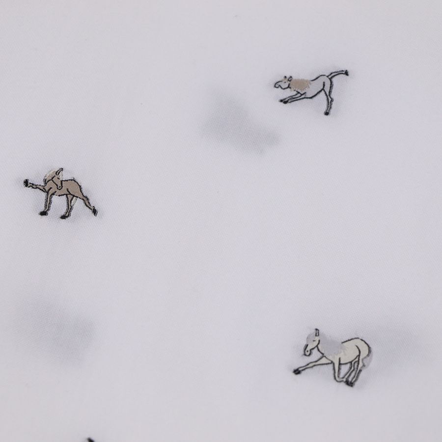 Hermès 愛馬仕 白馬圖案 白色 長袖襯衫-4