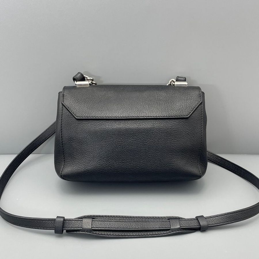 路易威登/Louis Vuitton Lockme 肩背斜背包 黑色小號-1