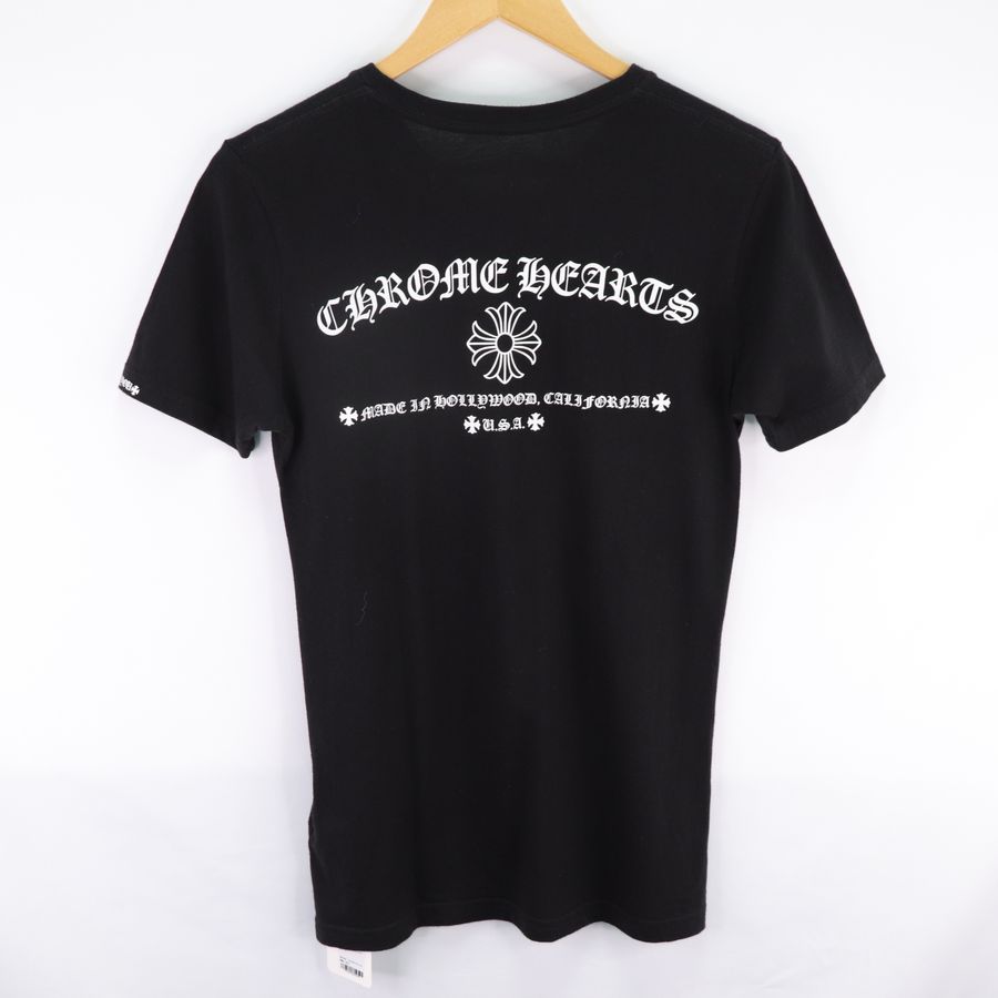 Chrome Hearts 克羅心 黑色 V領 Logo 短袖上衣-3