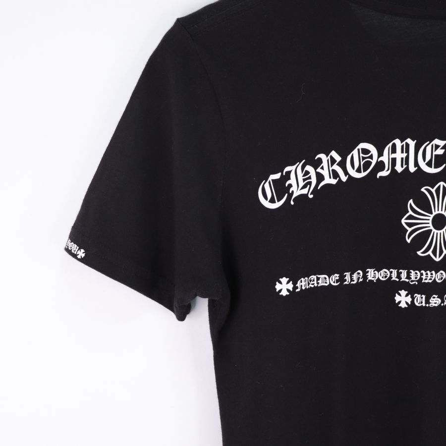 Chrome Hearts 克羅心 黑色 V領 Logo 短袖上衣-4