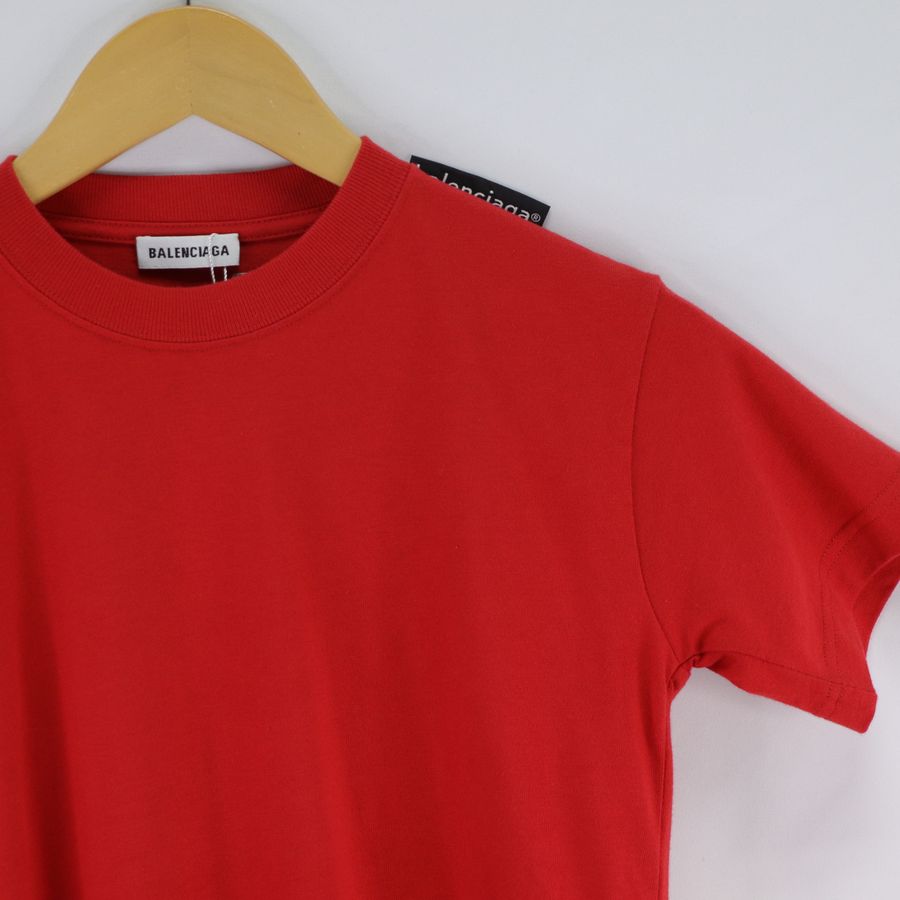 Balenciaga 巴黎世家 Shoulder Tag 紅色 短袖上衣-1