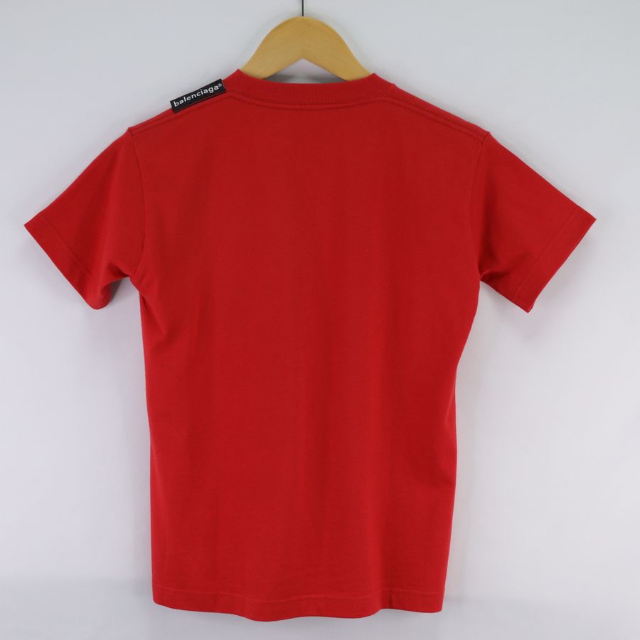 Balenciaga 巴黎世家 Shoulder Tag 紅色 短袖上衣-2