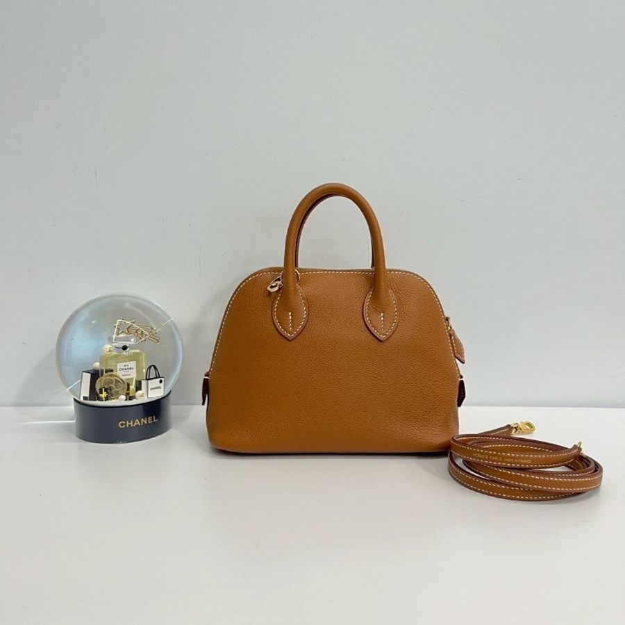 Hermes Mini bolide 金棕金 99新閒置商品 膠膜未撕 底釘膠膜在 包身超美-0