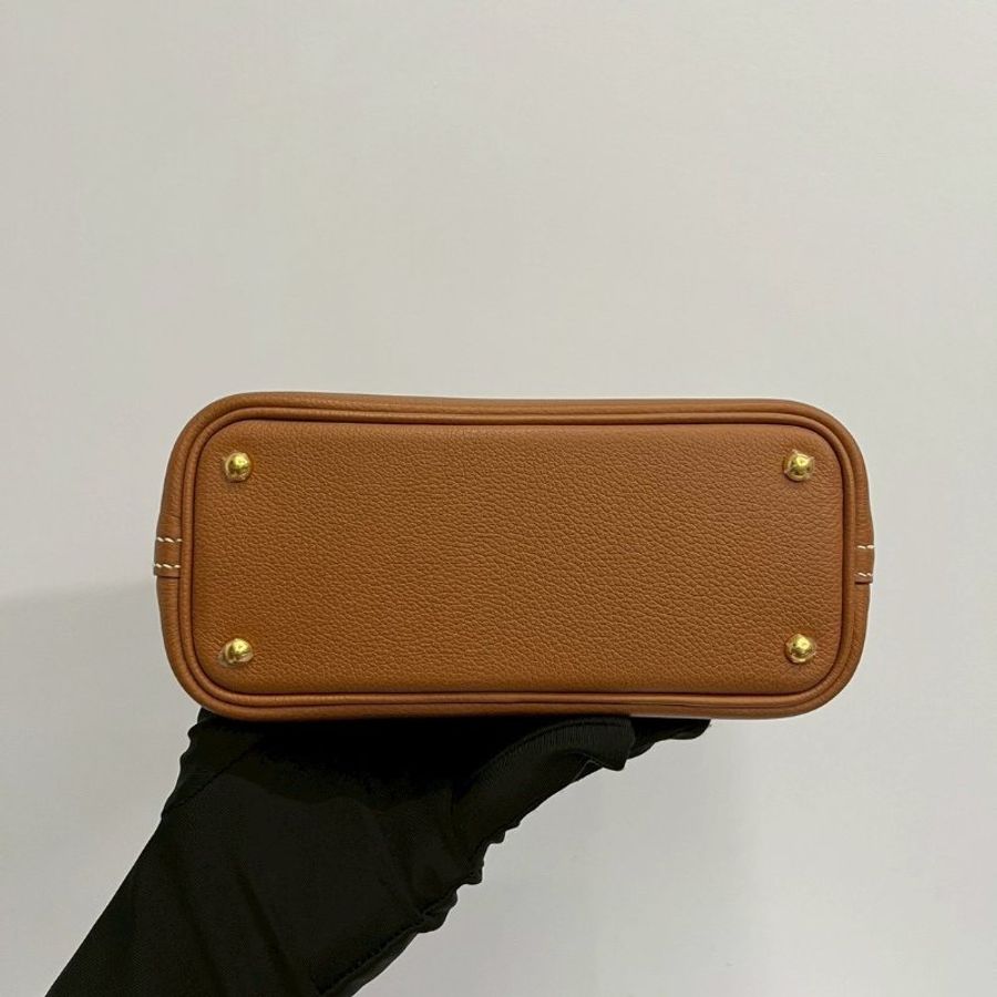 Hermes Mini bolide 金棕金 99新閒置商品 膠膜未撕 底釘膠膜在 包身超美-8