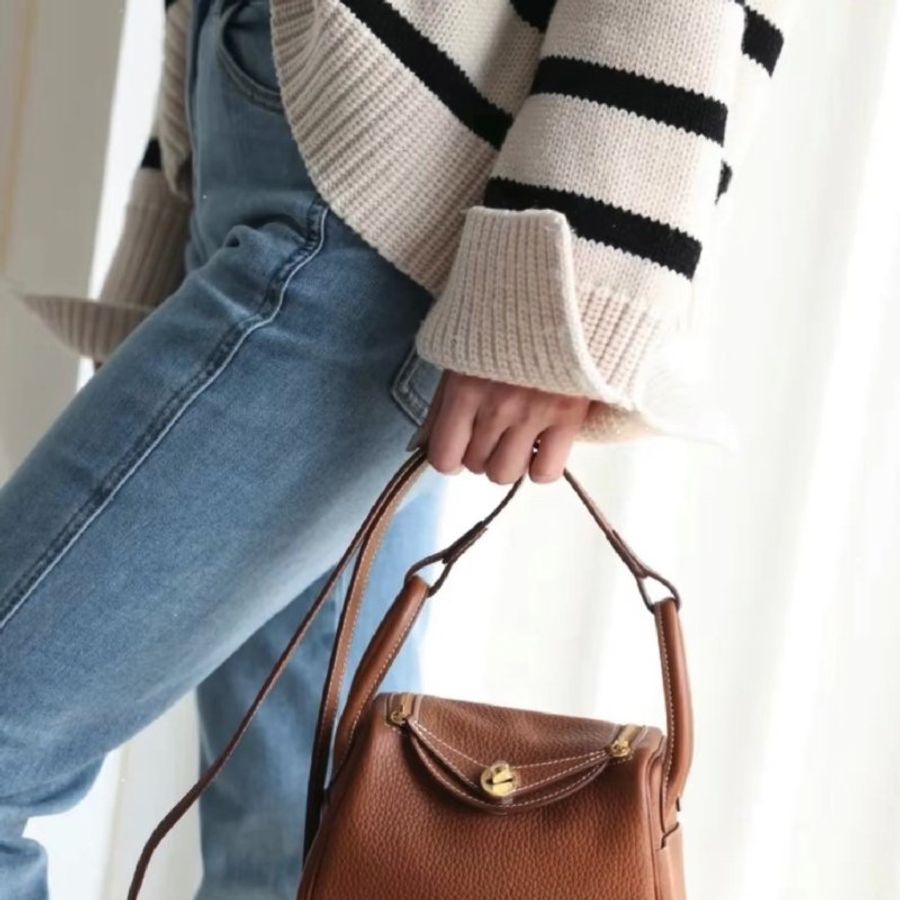 Hermes Mini Lindy 金棕U刻 99新-3