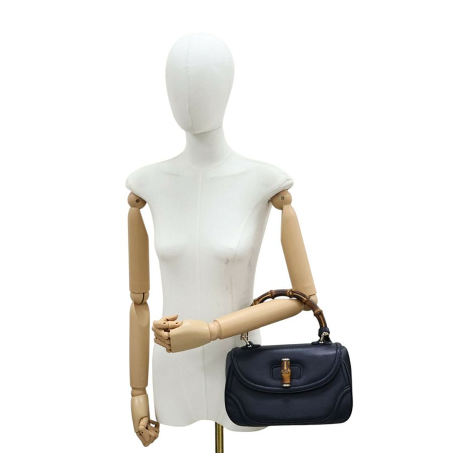 藍色 calf 牛皮 New Bamboo 兩用包【GUCCI 古馳】 254884-6