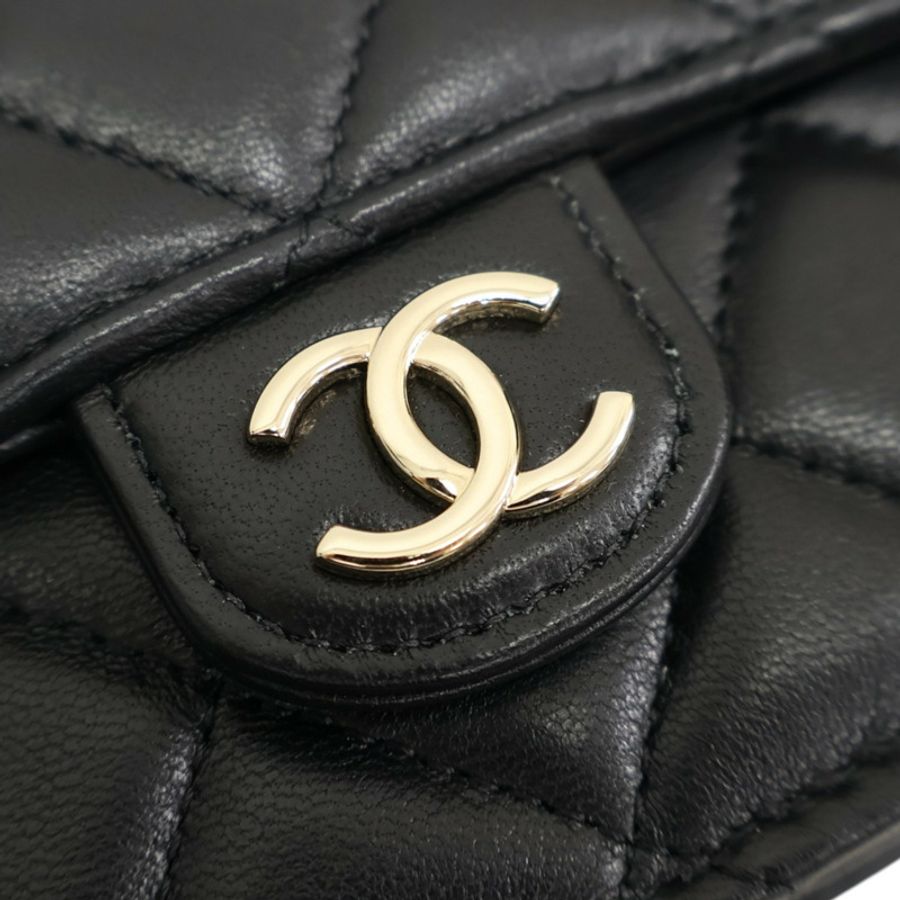黑色羊皮 Top handle WOC 鍊帶 肩背包 AP3226【CHANEL 香奈兒】 AP3226-7