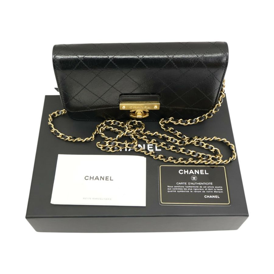 黑色羊皮 WOC 鍊帶 肩背包【CHANEL 香奈兒】-10