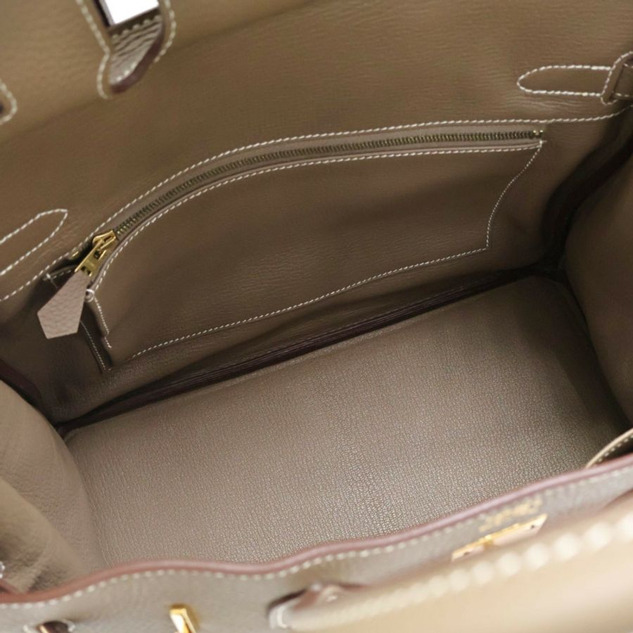 大象灰 Togo 牛皮 Birkin 30 柏金包 手提包 口Q 金扣【HERMES 愛馬仕】-2