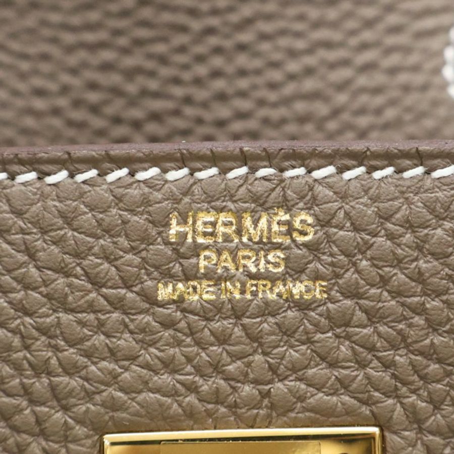 大象灰 Togo 牛皮 Birkin 30 柏金包 手提包 口Q 金扣【HERMES 愛馬仕】-4