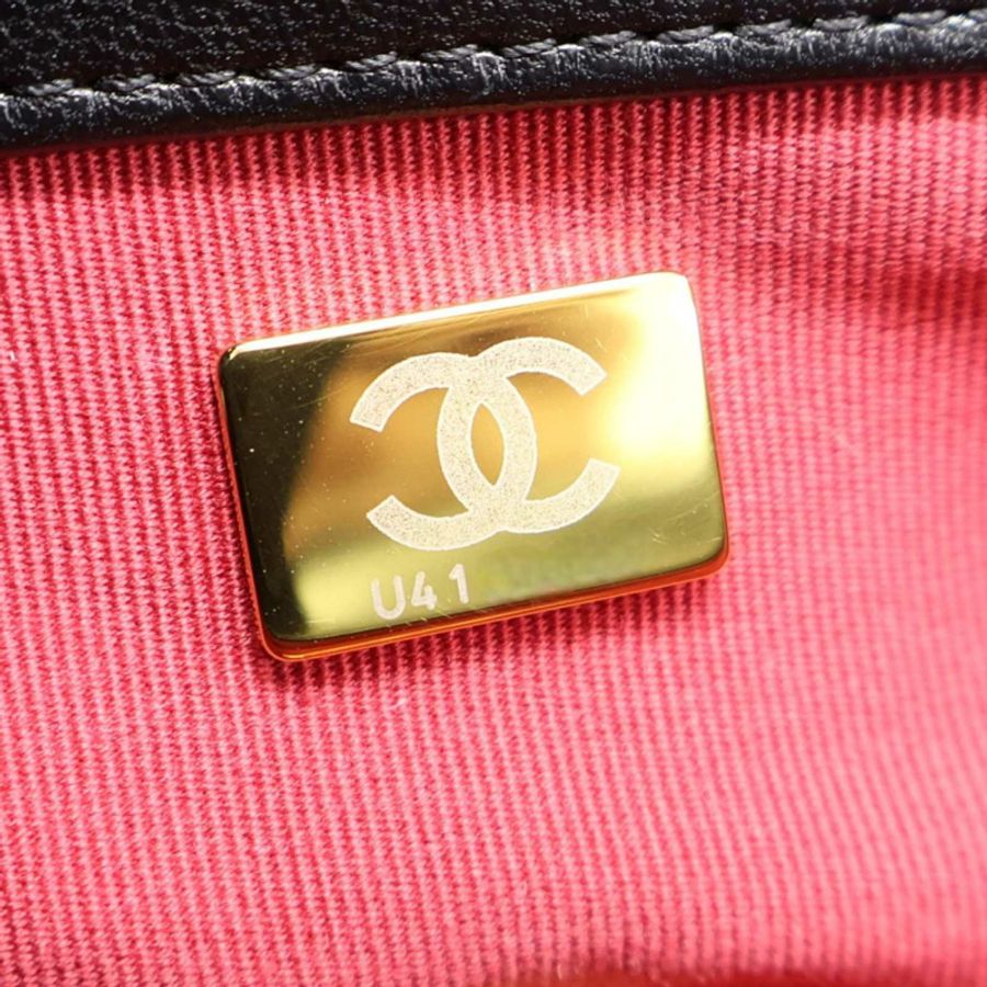 黑色羊皮 19 大型 口蓋 肩背包 AS1161【CHANEL 香奈兒】 AS1161-6