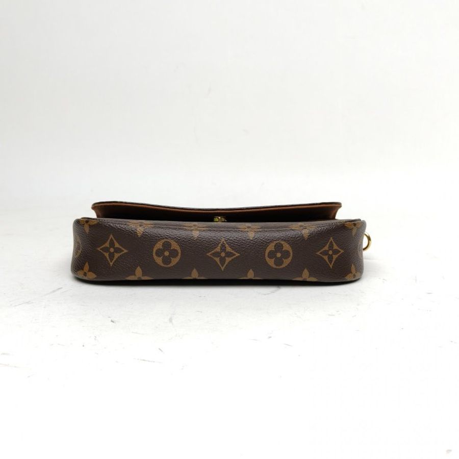 LOUIS VUITTON IVY鏈條腋下包老花PVC金扣晶片肩背包-4