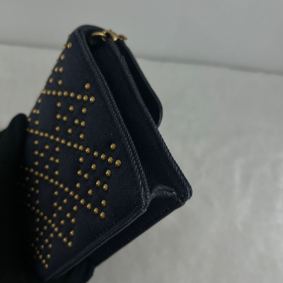 Dioraddict 單寧布鏈帶斜背包-5