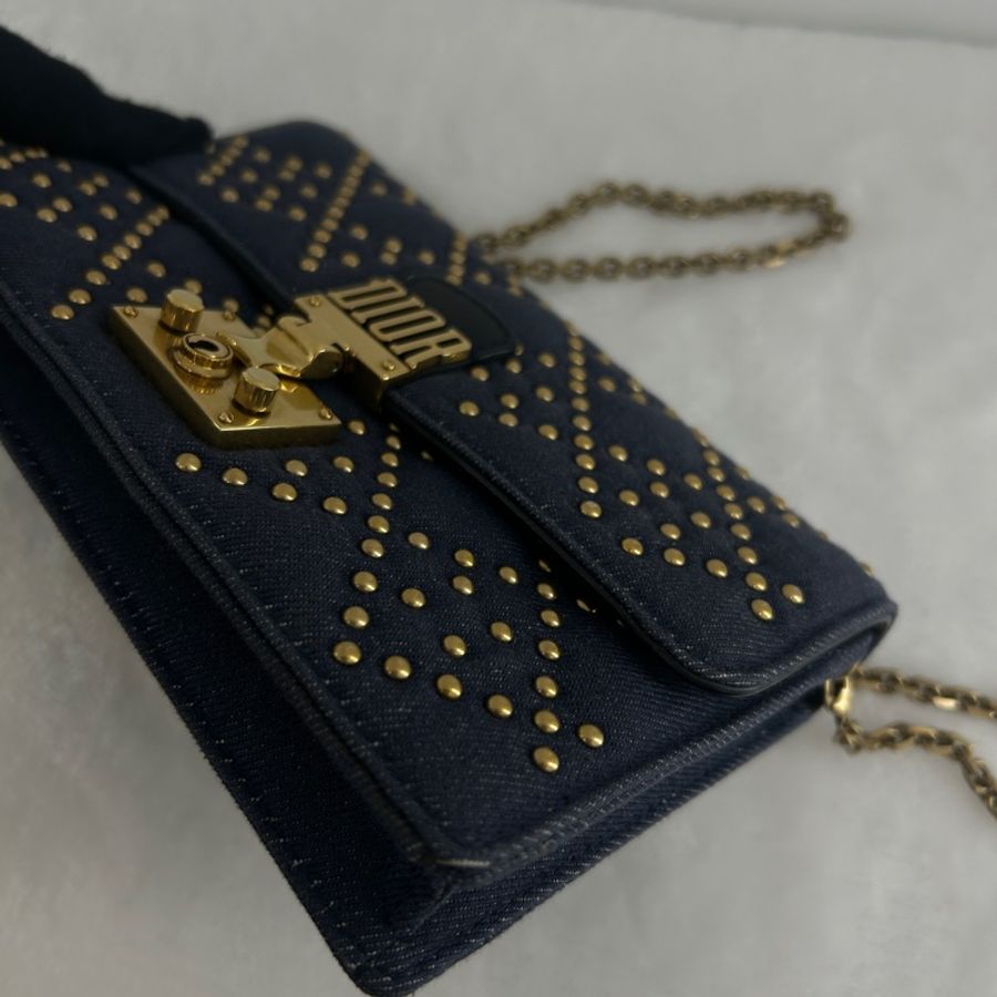 Dioraddict 單寧布鏈帶斜背包-7