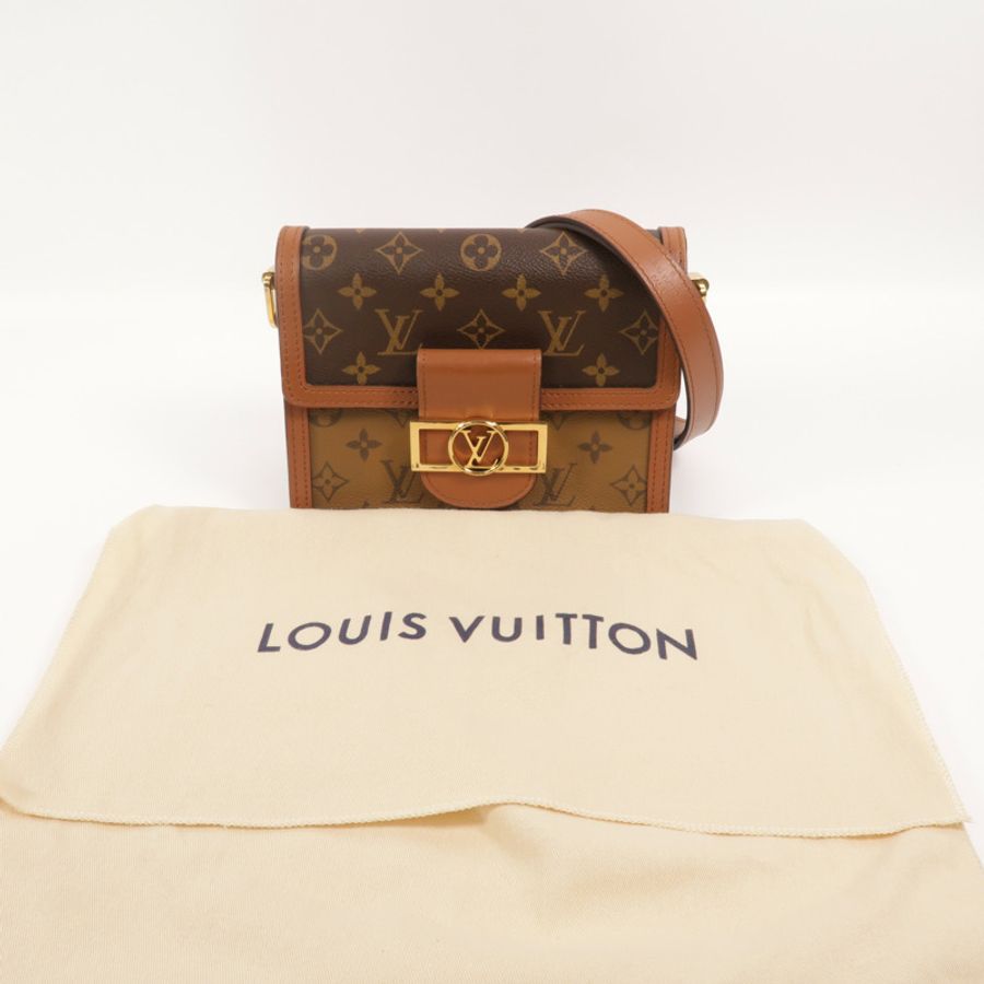 LOUIS VUITTON Monogram Reverse Mini Dauphine肩背袋-9