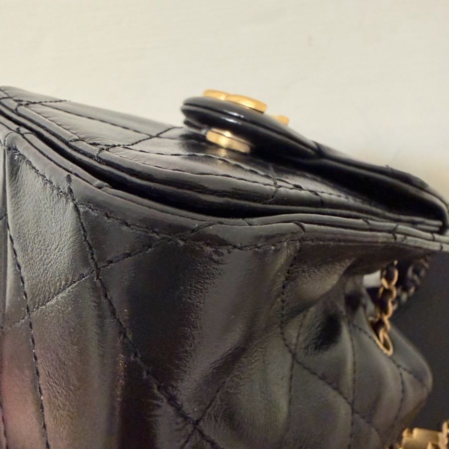 Chanel 25bag mini 迷你 油蠟皮-10