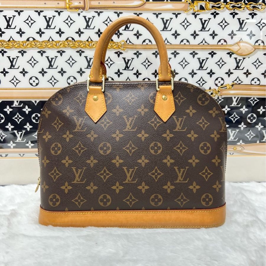 lv老花貝殼包 98新 Monogram 老花塗層帆布 32.0x 25.0x 16.0-0