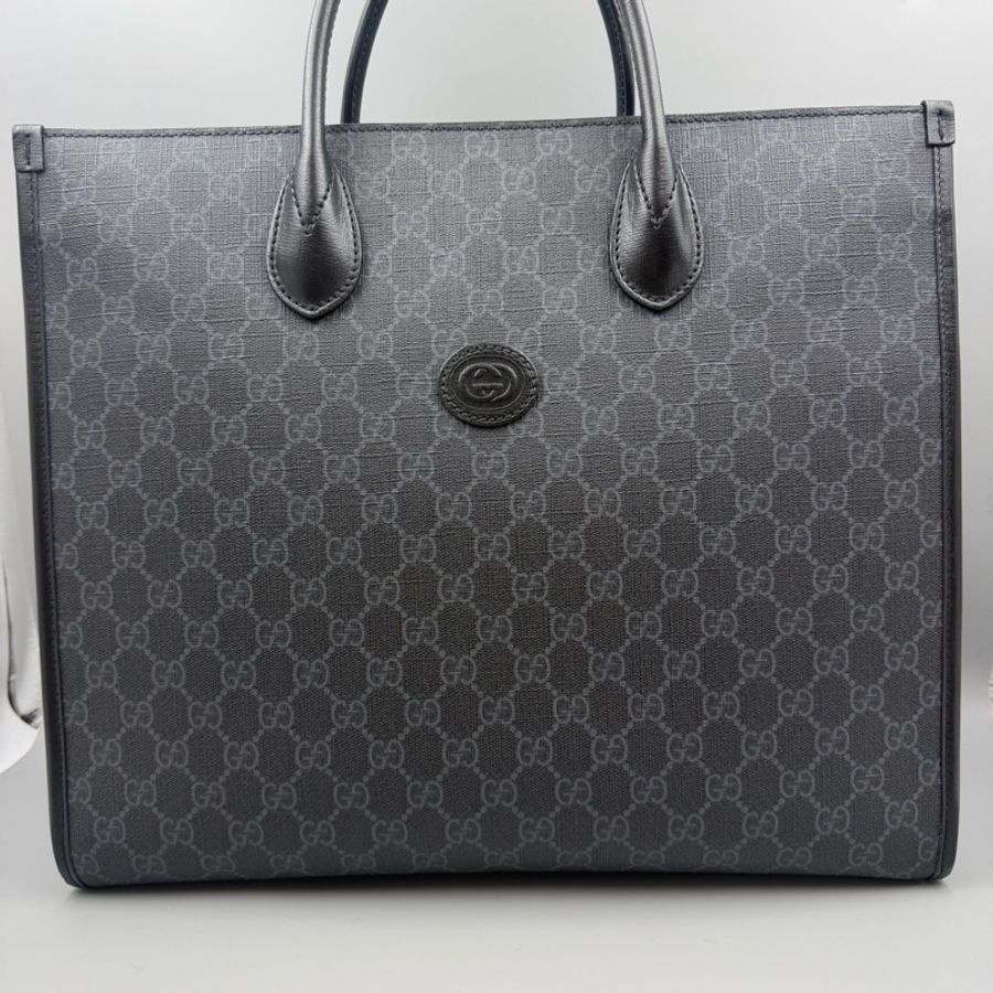 Gucci古驰黑色老花公文包方形039黑标23年尺寸:37*33*15-1