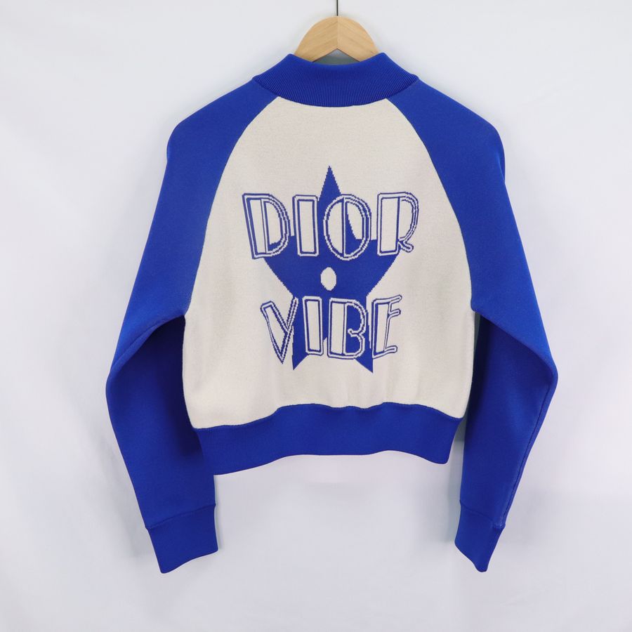Dior 迪奧 Dior Vibe 短版 藍白色 飛行員外套-4