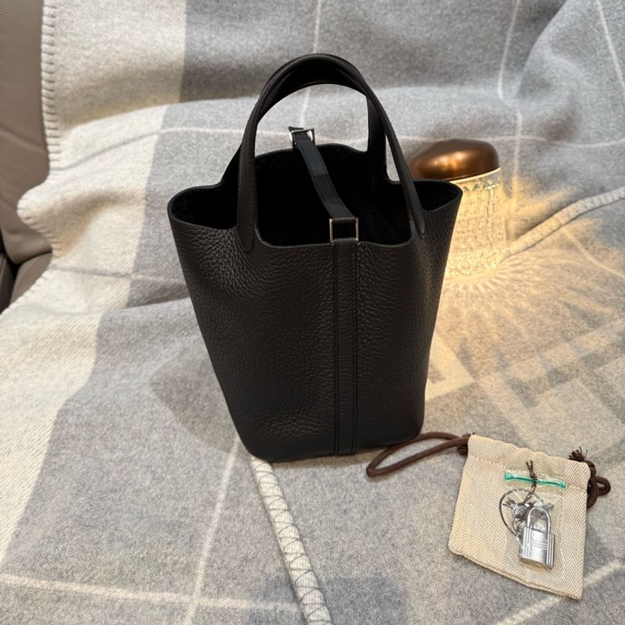 Hermès Picotin 18 黑色銀扣 TC皮 K刻(全新全配)-1