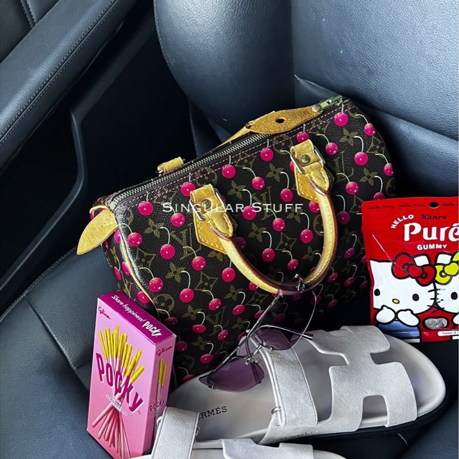 2005 限量聯名中古Louis Vuitton × 村上隆 櫻桃 Speedy 25 手提包-0
