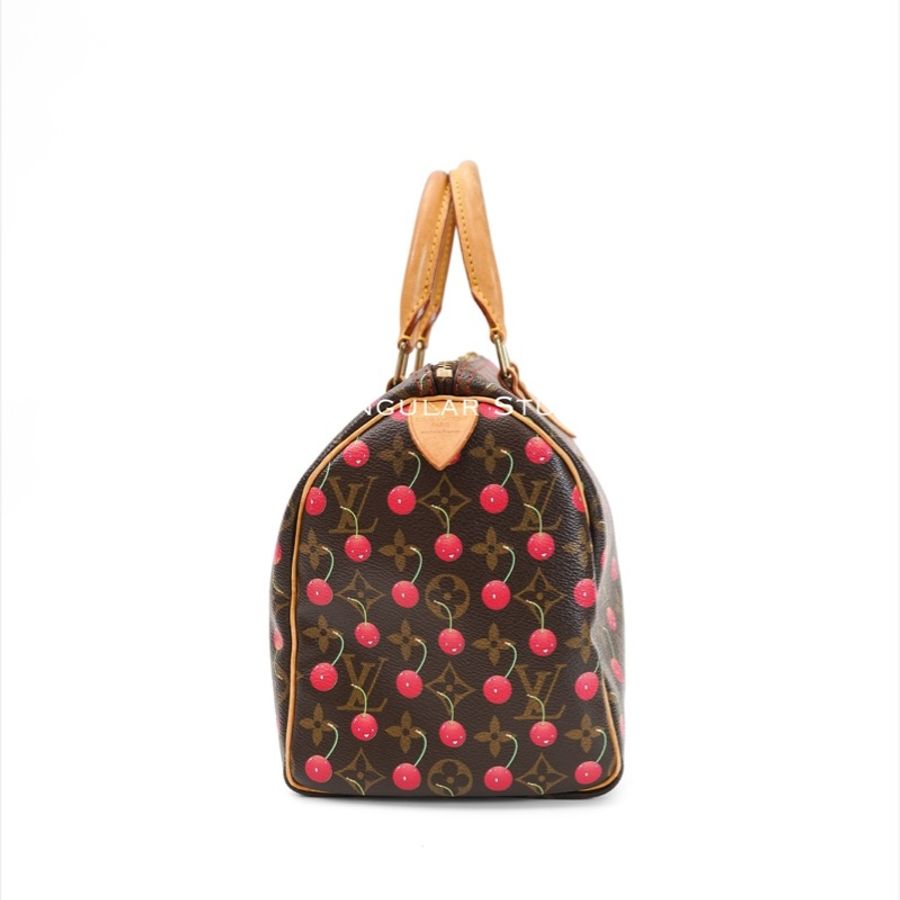 2005 限量聯名中古Louis Vuitton × 村上隆 櫻桃 Speedy 25 手提包-5