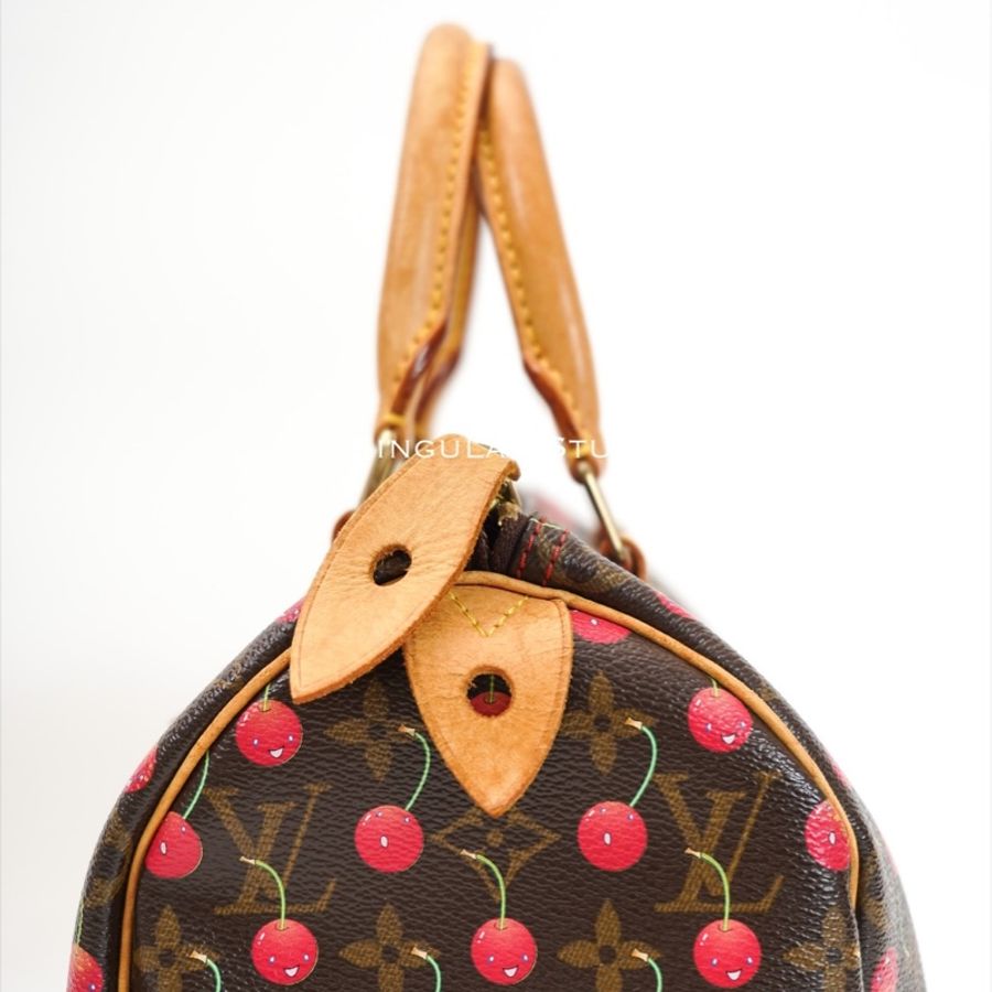 2005 限量聯名中古Louis Vuitton × 村上隆 櫻桃 Speedy 25 手提包-9