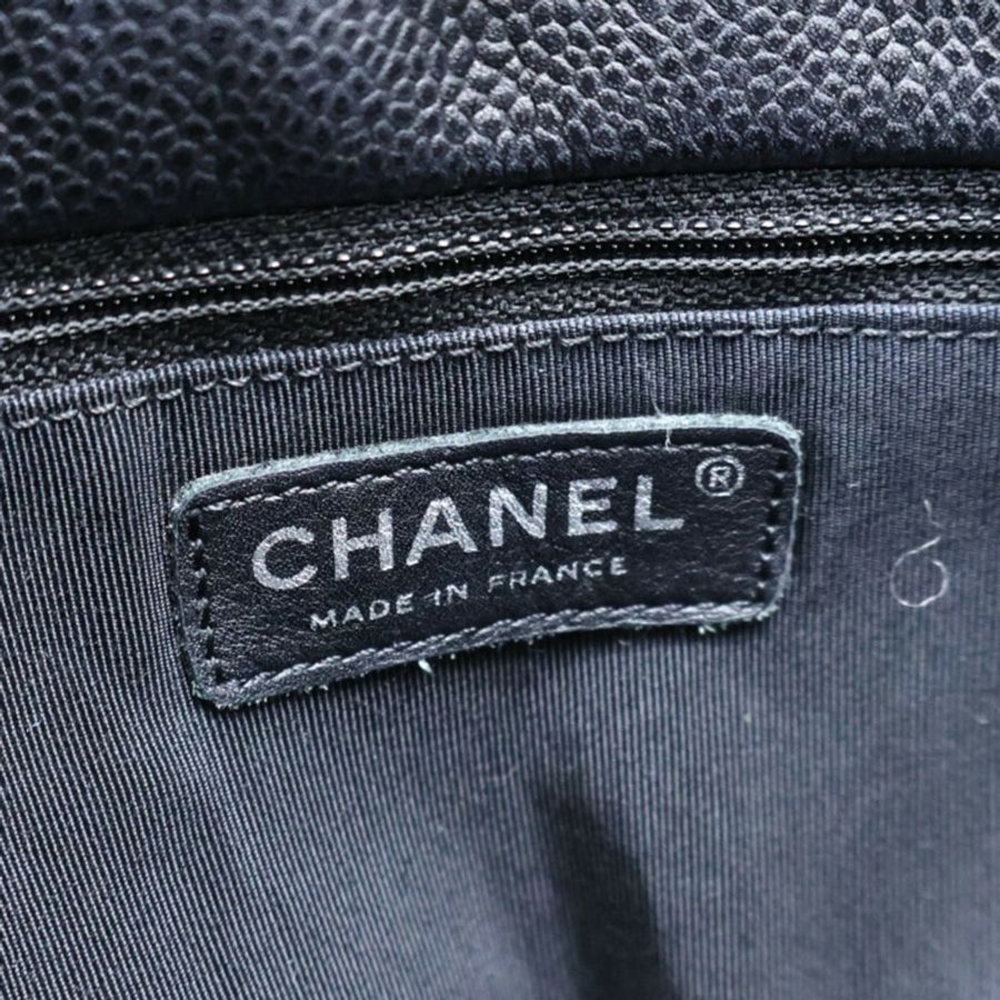 黑色 荔枝紋 牛皮 CC Shopping 托特包 肩背包【CHANEL 香奈兒】-4