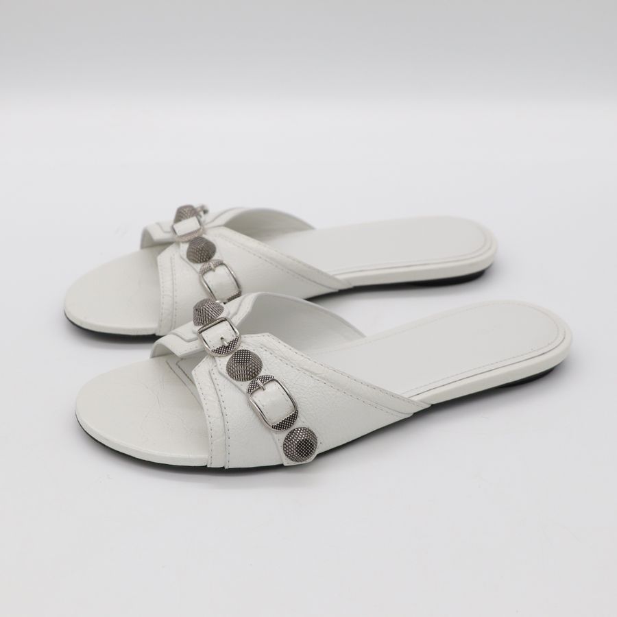 Balenciaga 巴黎世家 白色鉚釘 拖鞋-1