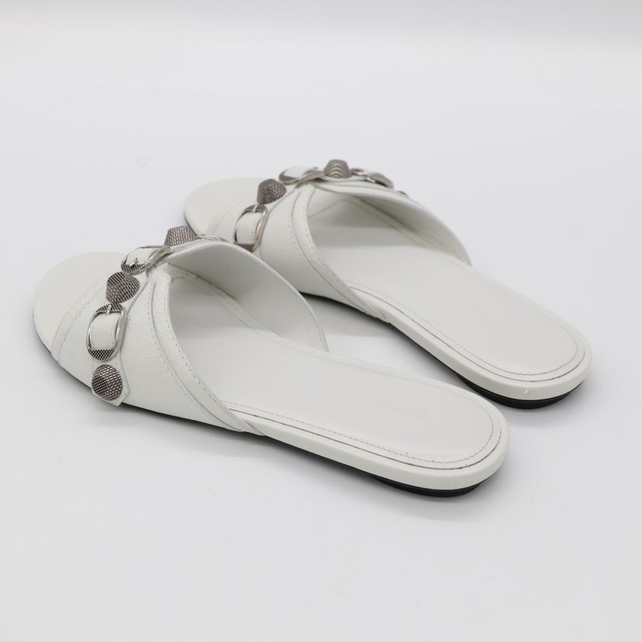 Balenciaga 巴黎世家 白色鉚釘 拖鞋-6