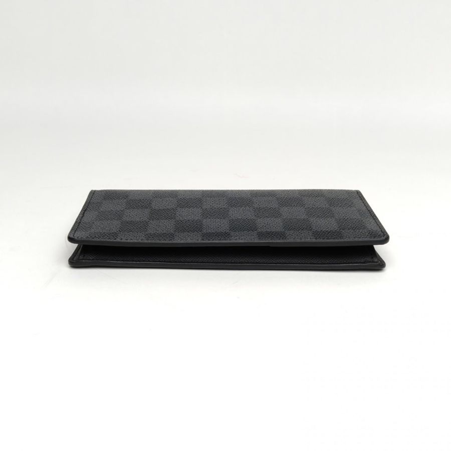 LOUIS VUITTON 黑棋格PVC2018長款對折錢包-3