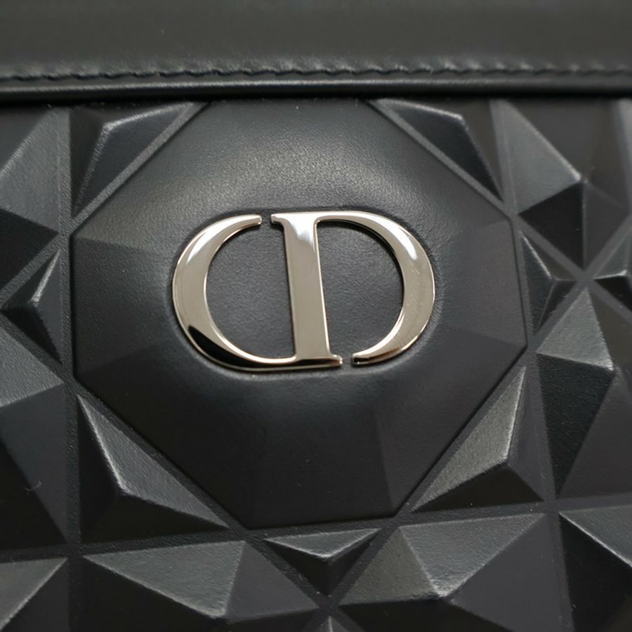 黑色 皮革 Caro Zipped Pouch 肩背包【Dior 迪奧】 S5106BNEM_M900-7