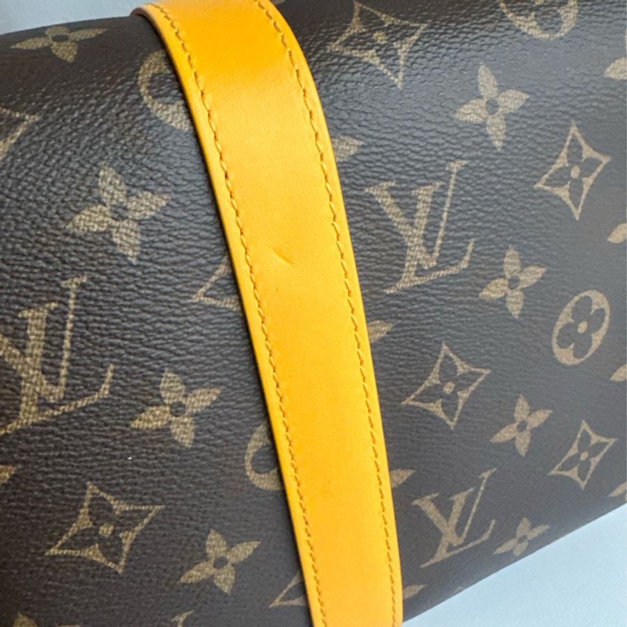 LV M13201花紋黃邊keepall35-11