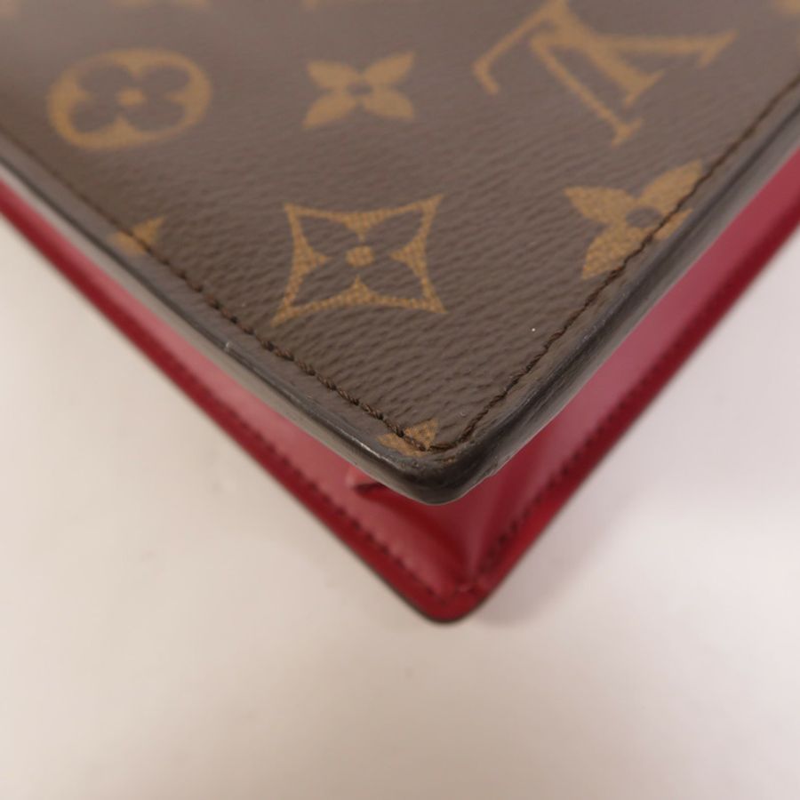 LOUIS VUITTON Monogram Portefeuille Flore鏈帶肩背袋-11