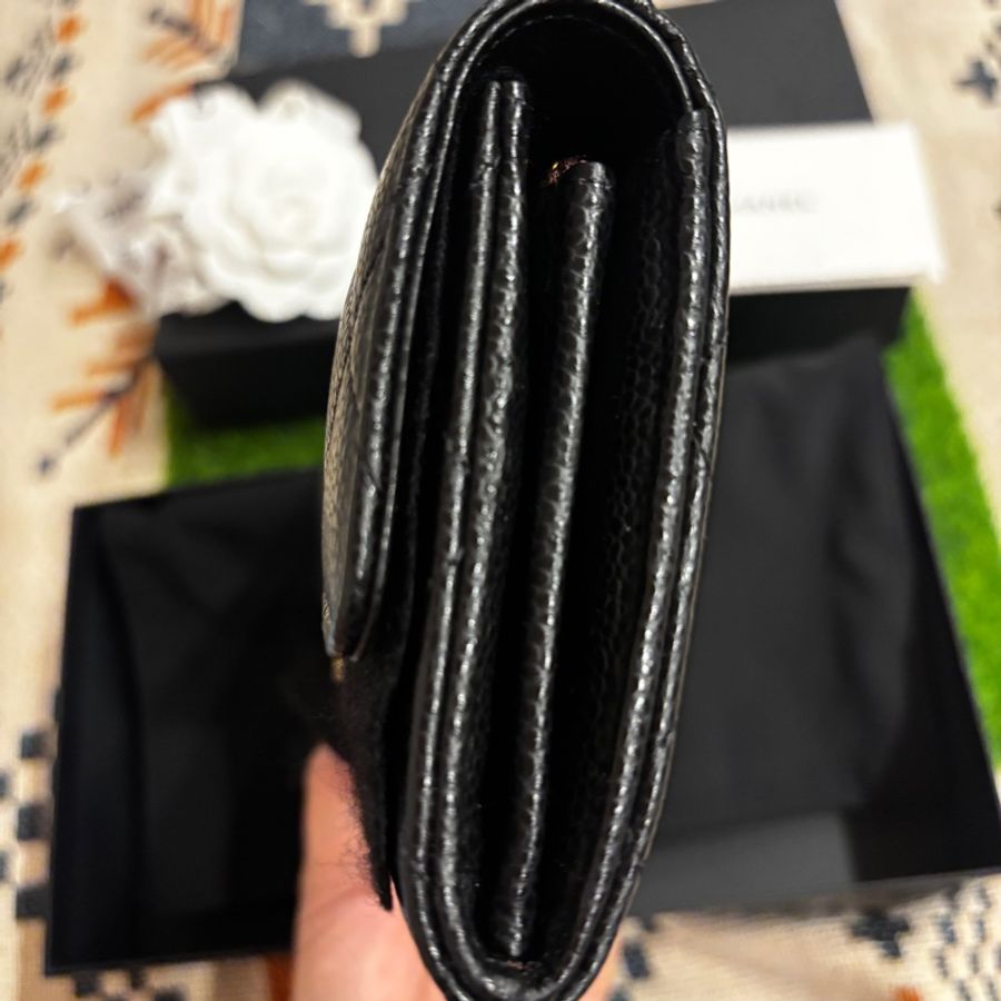 CHANEL 黑荔枝COCO長夾-5