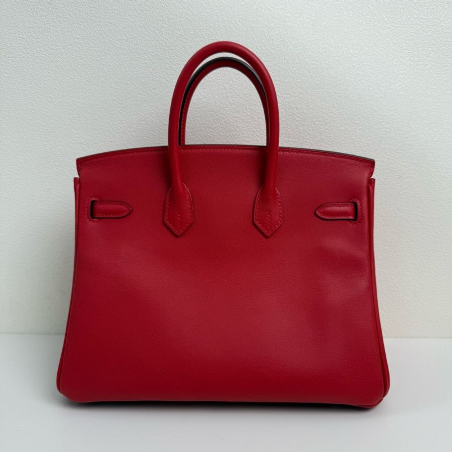 ✨【頂級保值款|Birkin 25 經典正紅銀扣】✨-2