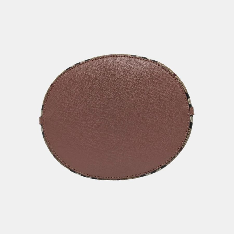 Burberry Lorne 卡其色塗層帆布戰馬格紋單肩包斜挎包-4