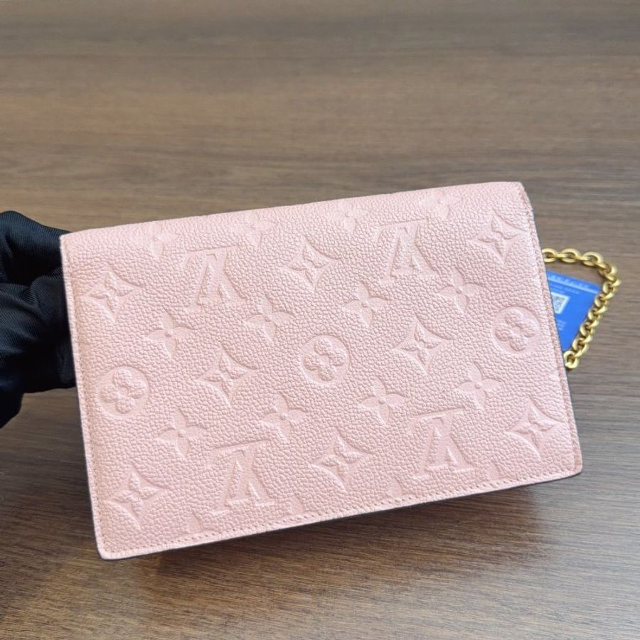路易威登/Louis Vuitton 櫻花粉金扣全皮Vavin Woc鏈條包-1