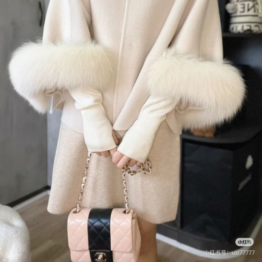 CHANEL 拼色金扣方胖子 肩背斜背鏈條包17*12*7.5 95新 配件塵袋-0